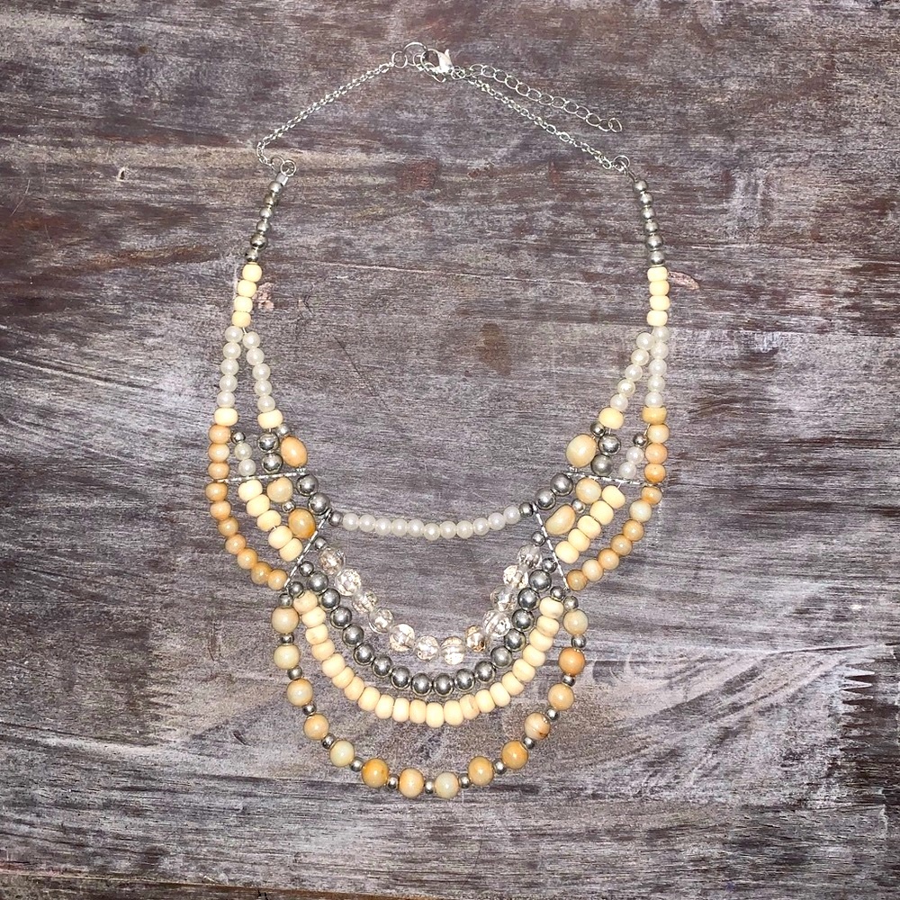 Express Beaded Bib Necklace